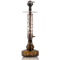 COCOYAYA Almavi Hookah (Ferro Series) with Bag - Bronze Stem & Brown Base