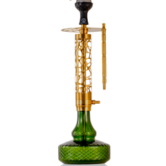 COCOYAYA Almavi Hookah (Ferro Series) - Gold Stem & Emerald Green Base