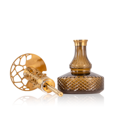 COCOYAYA Almavi Hookah (Ferro Series) - Gold Stem & Brown Base