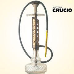 COCOYAYA Crucio Hookah (Ferro Series) - Bronze Stem & Transparent Base