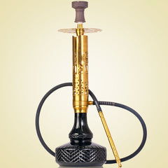 COCOYAYA Vivanta Hookah (Ferro Series) - Gold Stem & Black Base