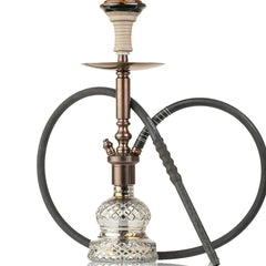 COCOYAYA Boris Hookah - Bronze Stem & Cut Glass Base