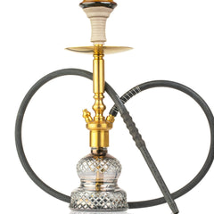 COCOYAYA Boris Hookah - Golden Stem & Cut Glass Base