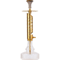 COCOYAYA Crucio Hookah (Ferro Series) - Gold Stem & Transparent Base