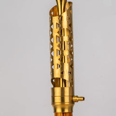 COCOYAYA Crucio Hookah (Ferro Series) - Gold Stem & Amber Base