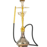 COCOYAYA Falcon Hookah (Angel Series) - Gold Stem & Cut Glass Base