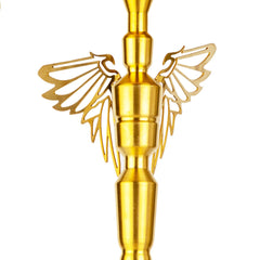 COCOYAYA Falcon Hookah (Angel Series) - Gold Stem & Cut Glass Base
