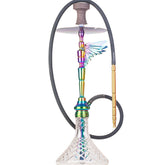 COCOYAYA Falcon Hookah (Angel Series) - Rainbow Stem & Gold Base