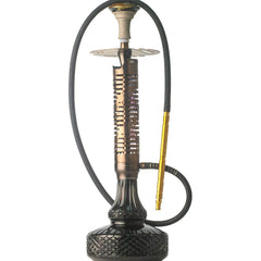 COCOYAYA Vivanta Hookah (Ferro Series) - Gold Stem & Crackle Glass Base