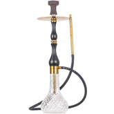 COCOYAYA Ghazi Hookah - Golden Stem & Transparent Base