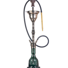 COCOYAYA Gamaliya Arabia Grande Hookah - Bronze Stem & Green Base