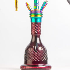 COCOYAYA Gamaliya Persia Hookah - Rainbow Stem & Purple Base