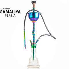 COCOYAYA Gamaliya Persia Hookah - Rainbow Stem & Transparent Base