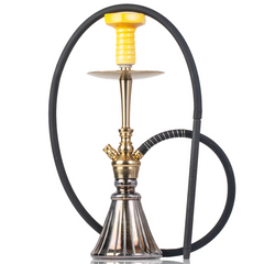 COCOYAYA Izzy Hookah - Gold Stem & Grey Base