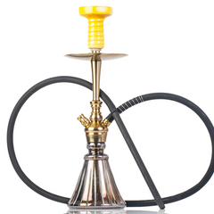 COCOYAYA Izzy Hookah - Gold Stem & Grey Base