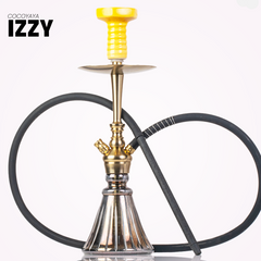 COCOYAYA Izzy Hookah - Gold Stem & Grey Base