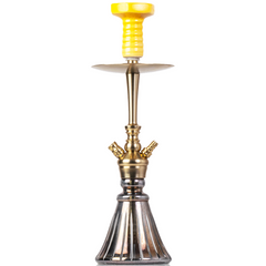 COCOYAYA Izzy Hookah - Gold Stem & Grey Base