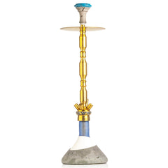 COCOYAYA King Series Hookah - Gold Stem (Ceramic Base & Printed Plate)