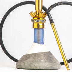 COCOYAYA King Series Hookah - Gold Stem (Ceramic Base & Printed Plate)