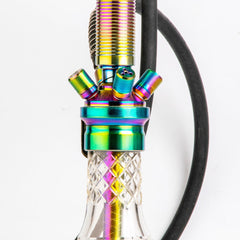 COCOYAYA King Series Hookah - Rainbow Stem (Transparent Base)