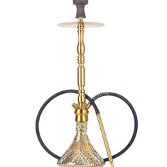 COCOYAYA King Series Carlos Hookah - Golden Stem & Transparent Base