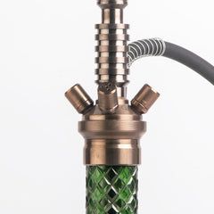COCOYAYA King Series Hookah - Bronze Stem (Green Base)