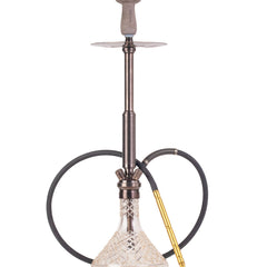 COCOYAYA King Series Spiral Hookah - Bronze Stem & Transparent Base