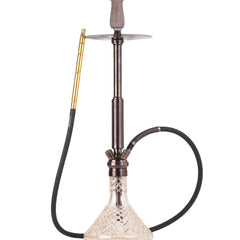 COCOYAYA King Series Spiral Hookah - Bronze Stem & Transparent Base