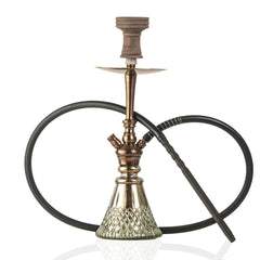 COCOYAYA Izzy Hookah - Bronze Stem & Cut Glass Base