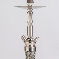 COCOYAYA Pedro Hookah - Silver Stem & Cut Glass Base
