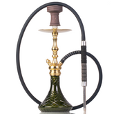 COCOYAYA Simba Hookah - Dark Green Base & Golden Stem