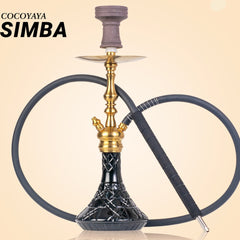 COCOYAYA Simba Hookah - Gold Stem & Black Base