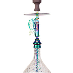 COCOYAYA Shadow Hookah (Angel Series) - Rainbow Stem & Transparent Base