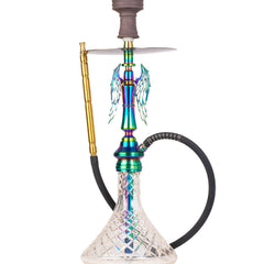 COCOYAYA Shadow Hookah (Angel Series) - Rainbow Stem & Transparent Base