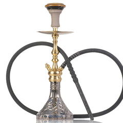 COCOYAYA Simba Hookah - Gold Stem & Dark Grey Base