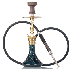 COCOYAYA Simba Hookah - Dark Blue Base & Golden Stem