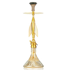 COCOYAYA Titan Hookah (Angel Series) - Gold Stem & Cut Glass Base