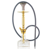 COCOYAYA Valencia Hookah with Bag- Gold & Transparent Base