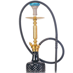COCOYAYA Valencia Hookah - Gold Stem & Black Base