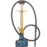 COCOYAYA Valencia Hookah - Gold Stem & Blue Base