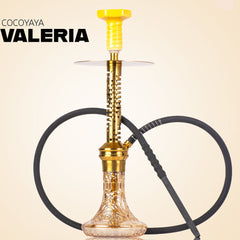 COCOYAYA Valeria Hexa Hookah - Gold Stem & Gold Base