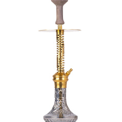 COCOYAYA Valeria Hexa Hookah - Gold Stem & Grey Base