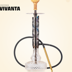 COCOYAYA Vivanta Hookah (Ferro Series) - Bronze Stem & Transparent Base