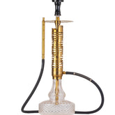 COCOYAYA Vivanta Hookah (Ferro Series) - Gold Stem & Transparent Base