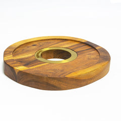 COCOYAYA Hookah Wooden Base Stand with LED Light - Big
