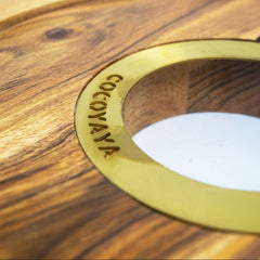 COCOYAYA Hookah Wooden Base Stand with LED Light - Big