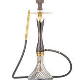 COCOYAYA Wood Pro Hookah - Black Stem (Transparent Base)