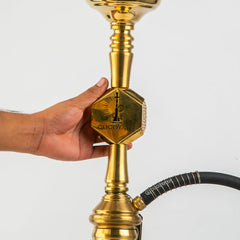 COCOYAYA Yara Hookah - Golden Stem (Grey Base)