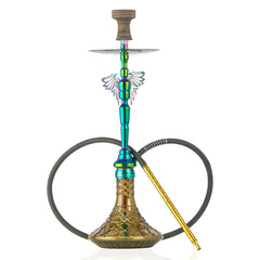 COCOYAYA Falcon Hookah - Rainbow Stem & Grey Base