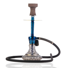 COCOYAYA Felix Hookah (Conquer Series) - Blue Stem (Cut Glass Base)